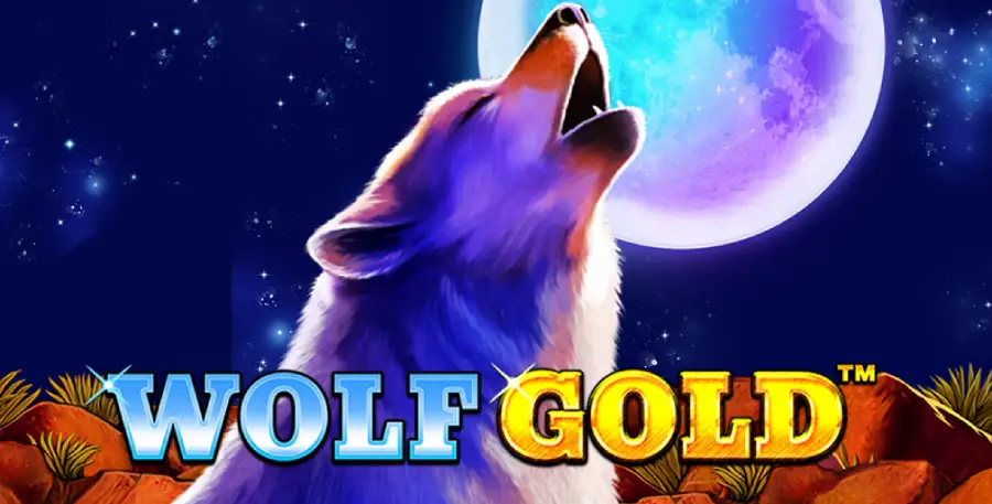 Wolf Gold slot game by Pragmatic Play – desert sunset reels